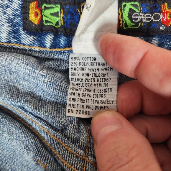 Vintage Sasson Acid Washed Blue Jeans Womens Size 9 Tapered Denim Pants FLAW - Picture 10 of 16